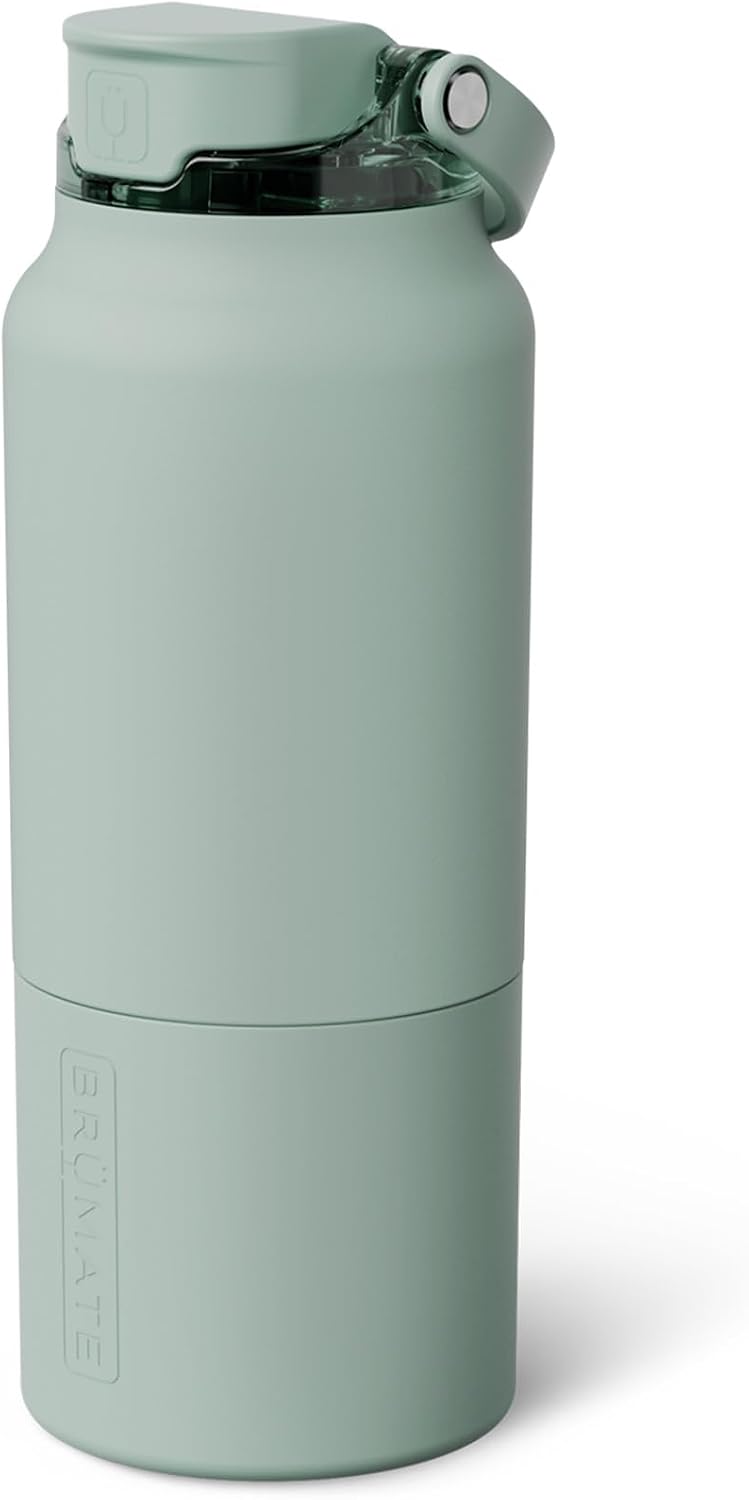 BrüMate Rise - Botella de agua de 25 onzas con pajita de silicona c...