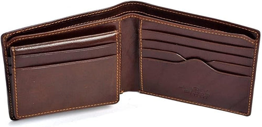 Tony Perotti Cartera de cuero italiano para hombre, delgada, plegab...
