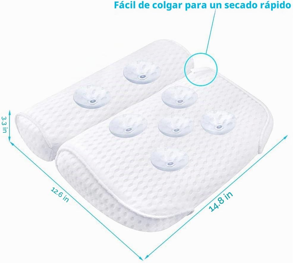 AmazeFan Almohada de baño, almohada de spa para bañera con tecnolog...
