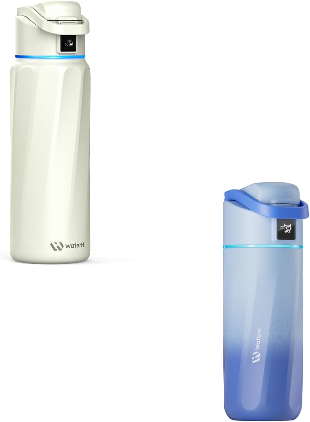 WATERH Boost - Botella de 32 oz White + Boost Botella azul de 16 oz