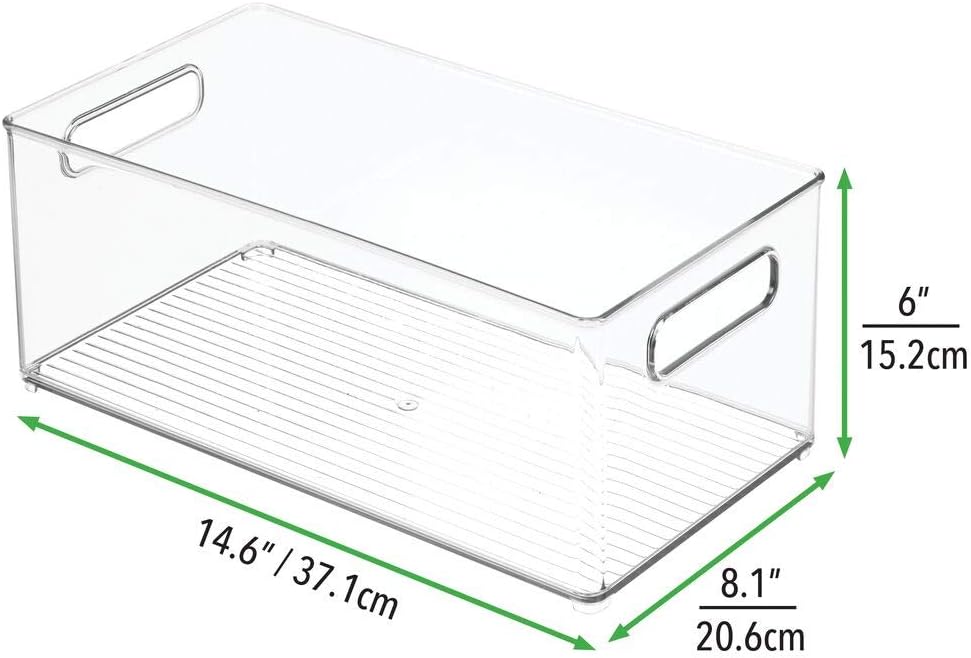 mDesign Contenedor organizador de almacenamiento de cocina de plást...