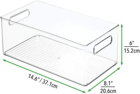 mDesign Contenedor organizador de almacenamiento de cocina de plást...