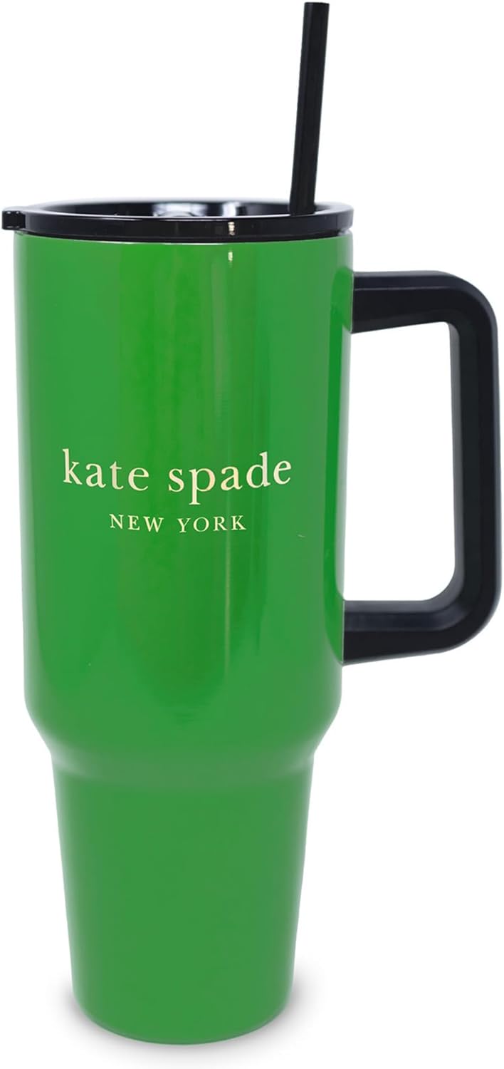 Kate Spade New York - Vaso de 40 onzas con pajilla, color verde | I...