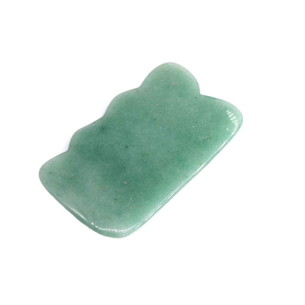 TOP SEWING Gua Sha - Herramienta facial de piedra de jade natural,...