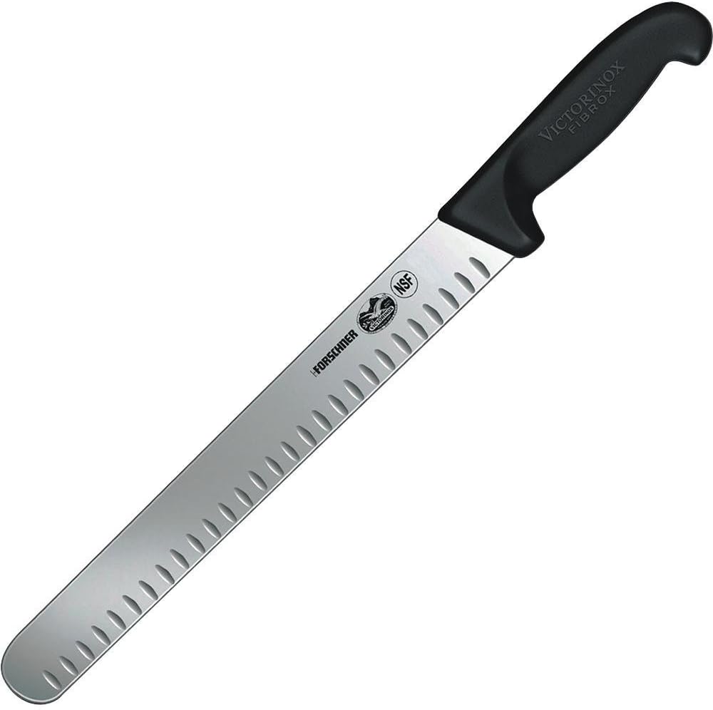 Victorinox Fibrox Pro Cuchillo para rebanar, hoja Granton, 12 pulgadas