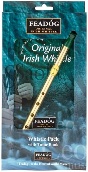 Feadóg - Silbato tradicional irlandés de latón en la llave de D con...