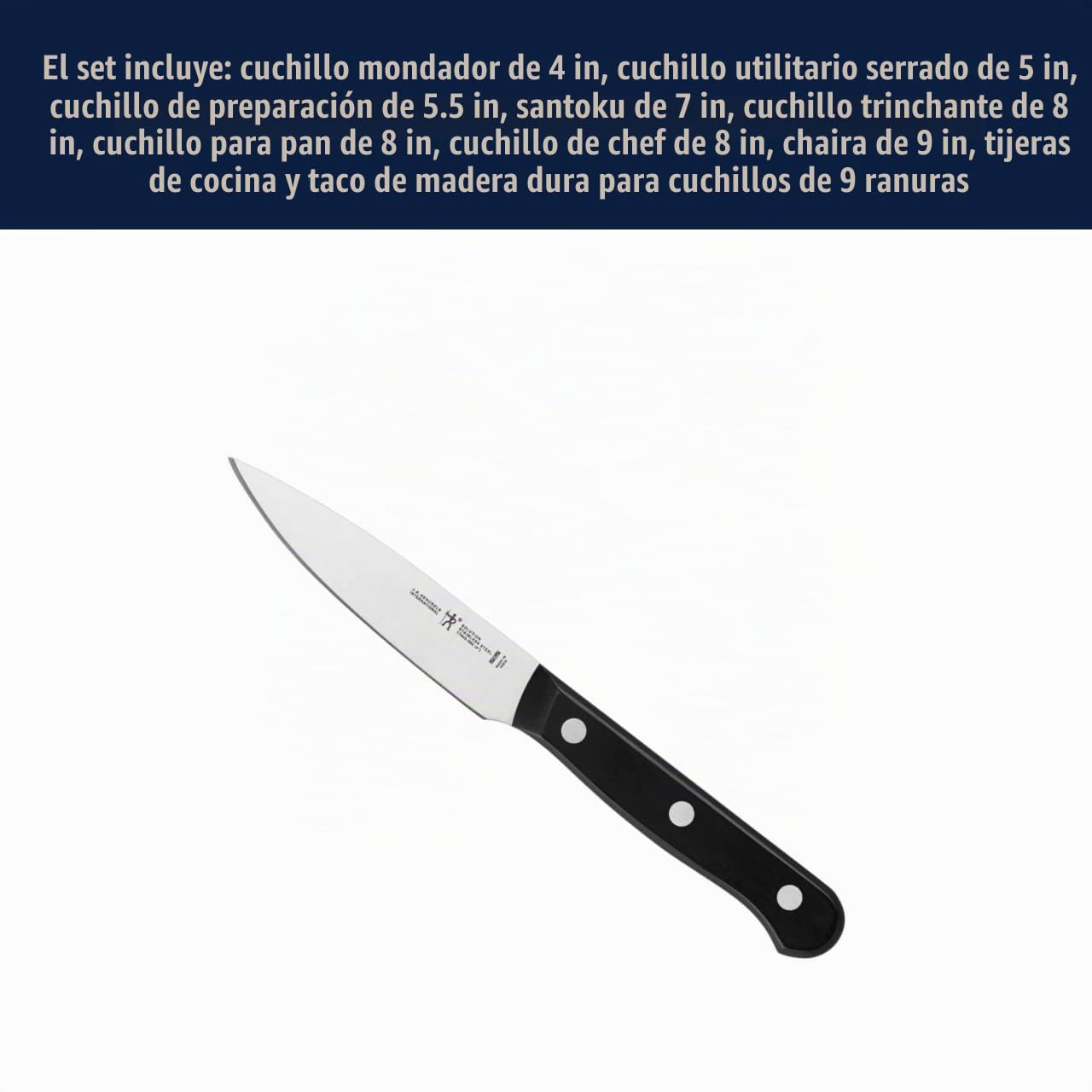 HENCKELS Solution - Juego de cuchillos afilados de 10 piezas, cuchi...