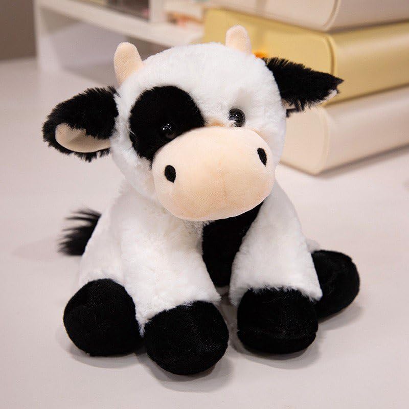 YUKOUQIAN Juguete de peluche de vaca de 8 pulgadas para niñas y niñ...