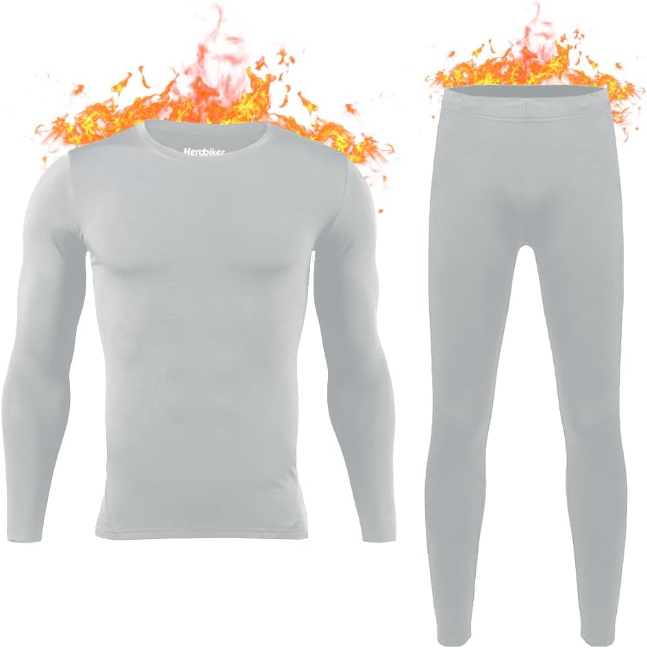 HEROBIKER - Conjunto de ropa interior térmica para hombre, pantalon...