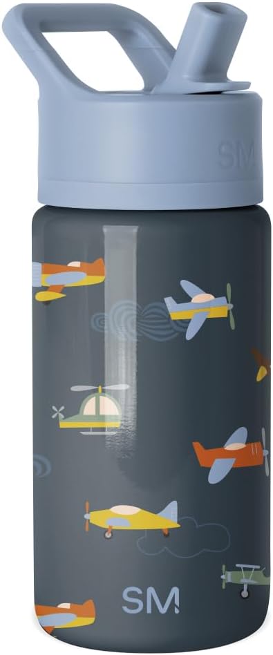 Simple Modern Kids Summit - Botella de agua con tapa con pajilla, v...