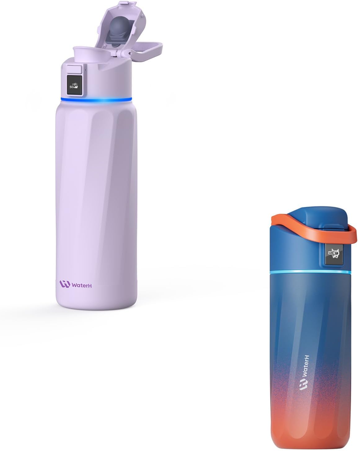 WATERH Boost - Botella de 32 oz Purple + Boost 16 oz Bottle Red Bundle