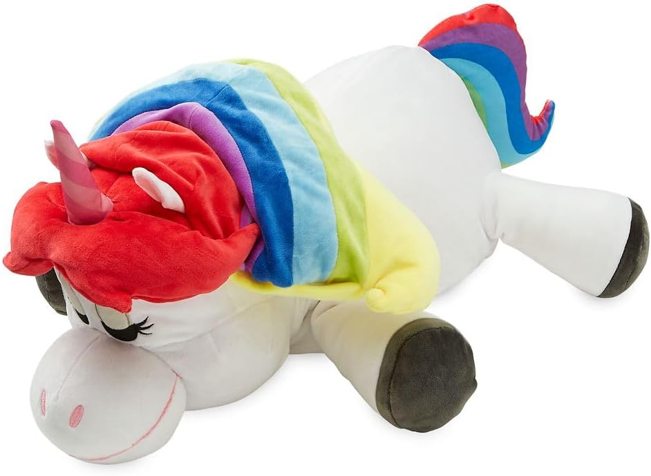 Disney Store Peluche oficial de Cuddleez, unicornio arcoíris, peluc...
