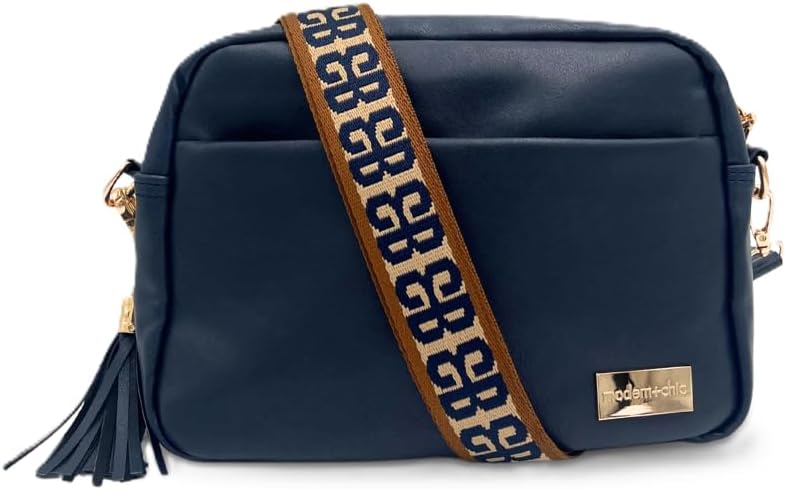 Modern+Chic Bolso cruzado Alice: bolso de cuero vegano con amplios...