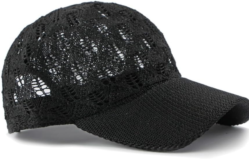 FASHIXD Gorra de béisbol de malla tejida para mujer, gorra de camio...