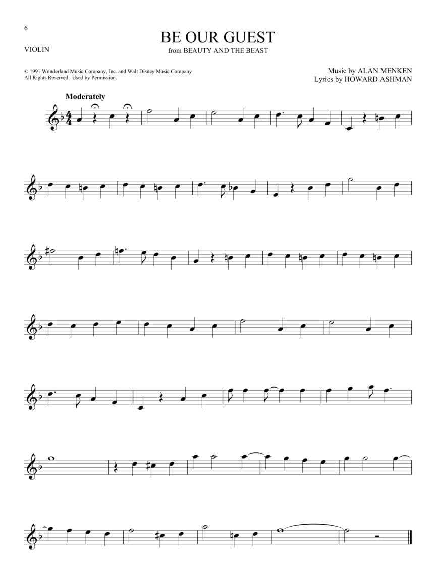 101 canciones de Disney para violín | Partituras y cancioneros fáci...
