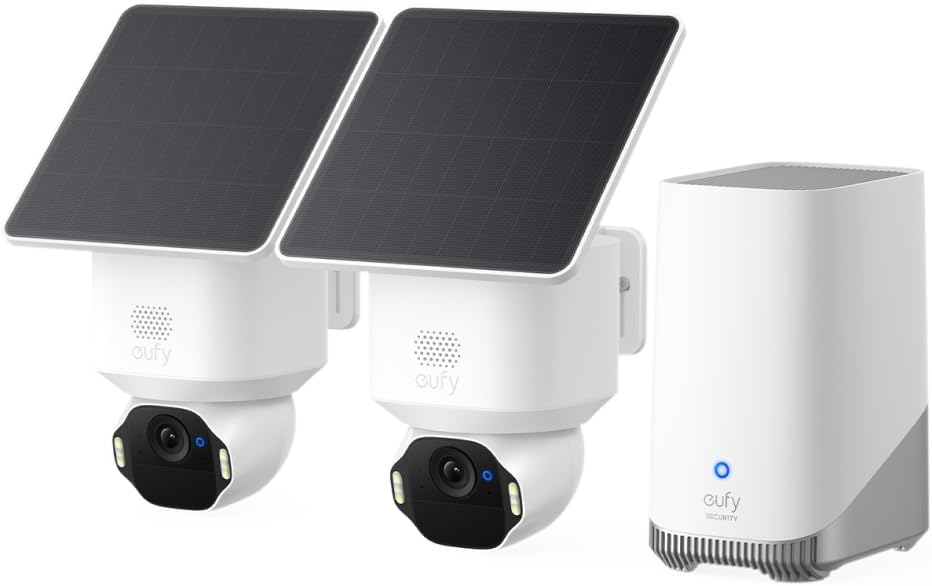 eufy Security SoloCam E42, kit de 2 cámaras, cámara de seguridad so...