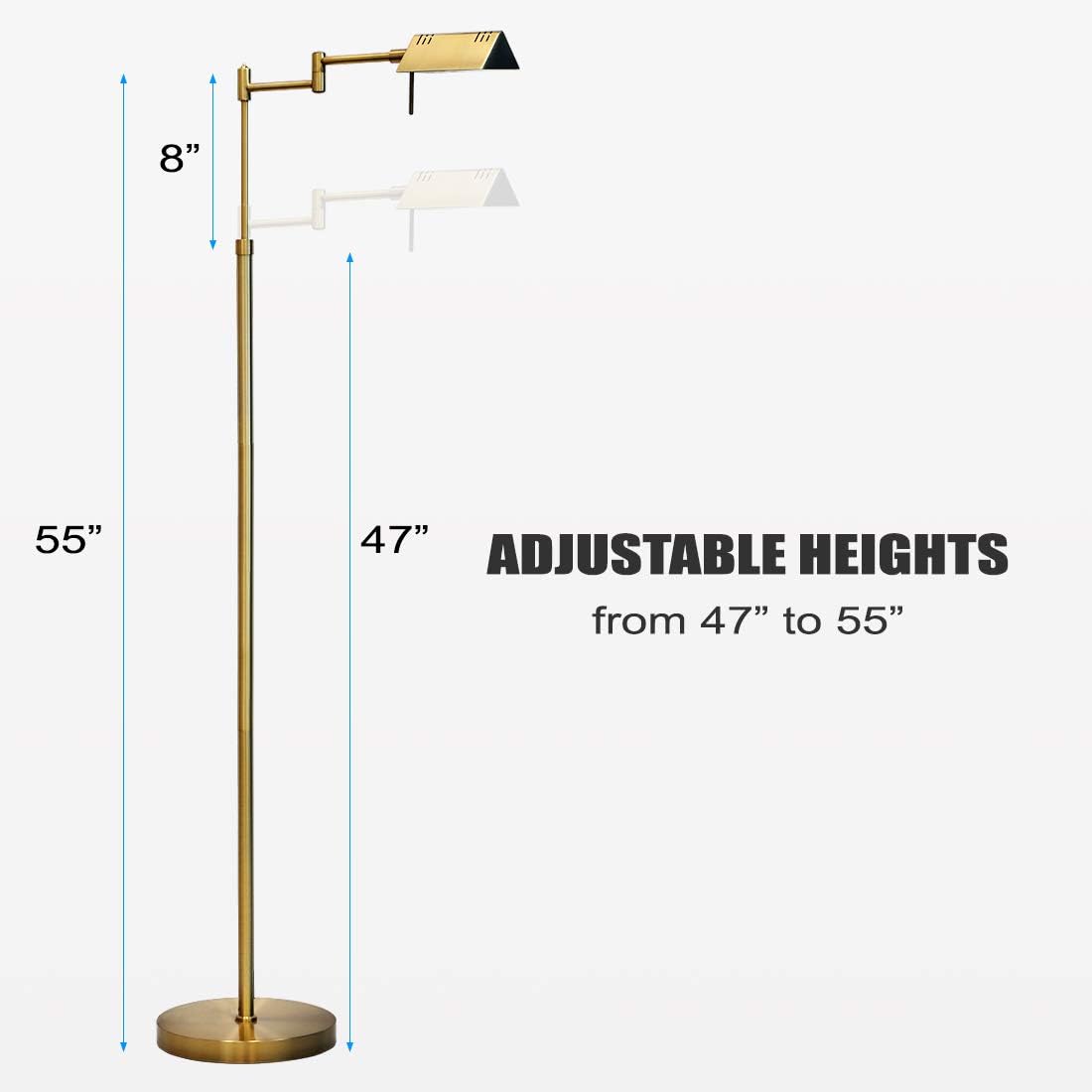 O'Bright Lámpara de Pie LED Regulable para Farmacia, LED de 12W...