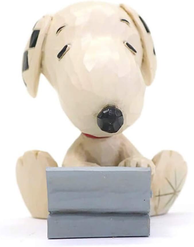Enesco Jim Shore Peanuts Snoopy Typing - Figura en miniatura, 3 pul...