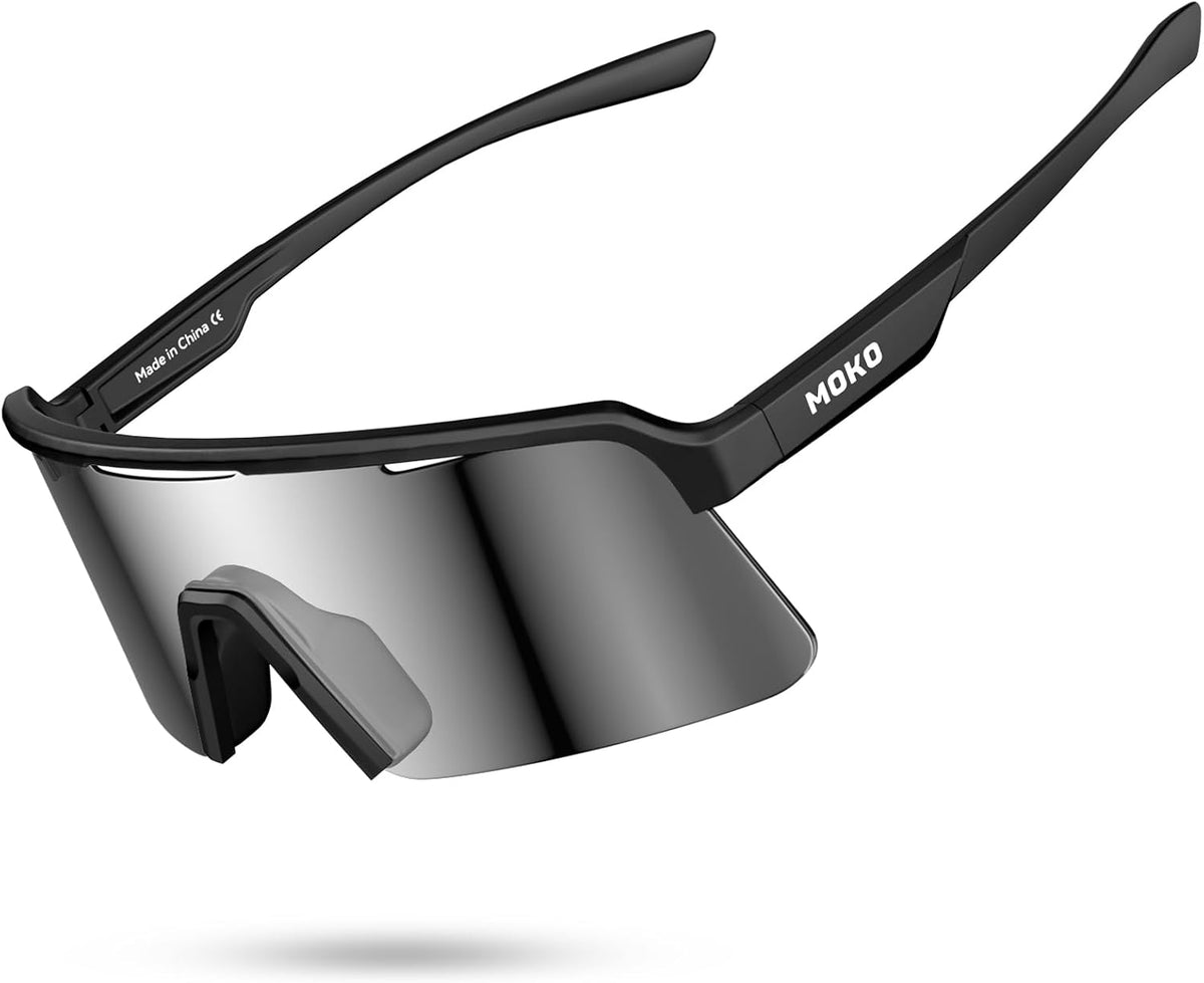 MoKo Gafas de sol polarizadas para correr para hombres y mujeres, u...