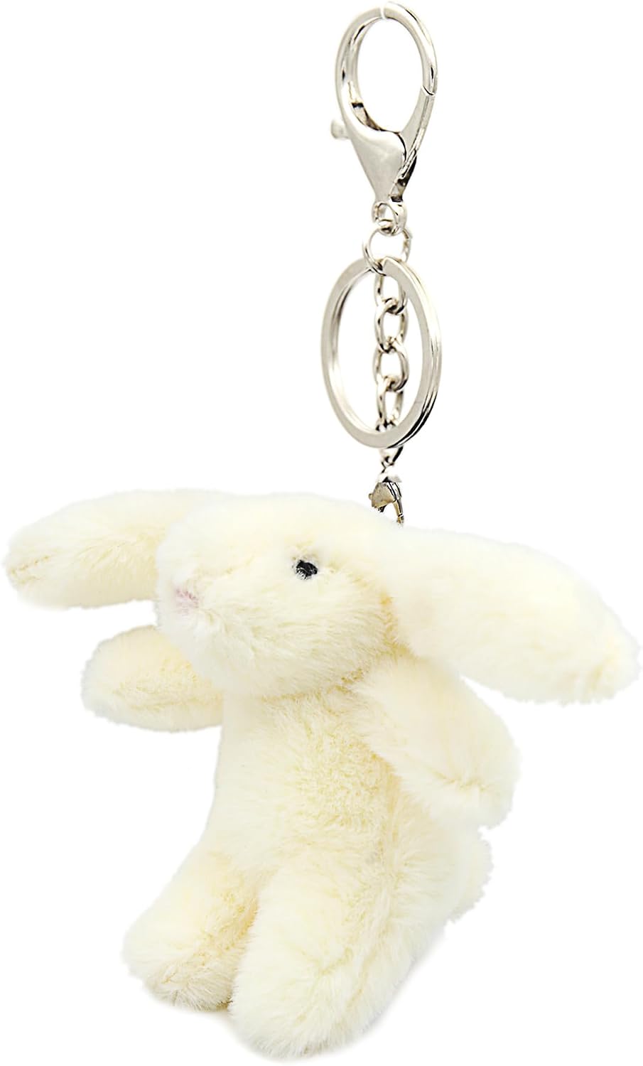 Miokkley Lindo llavero de peluche de conejo para mochila, mini llav...