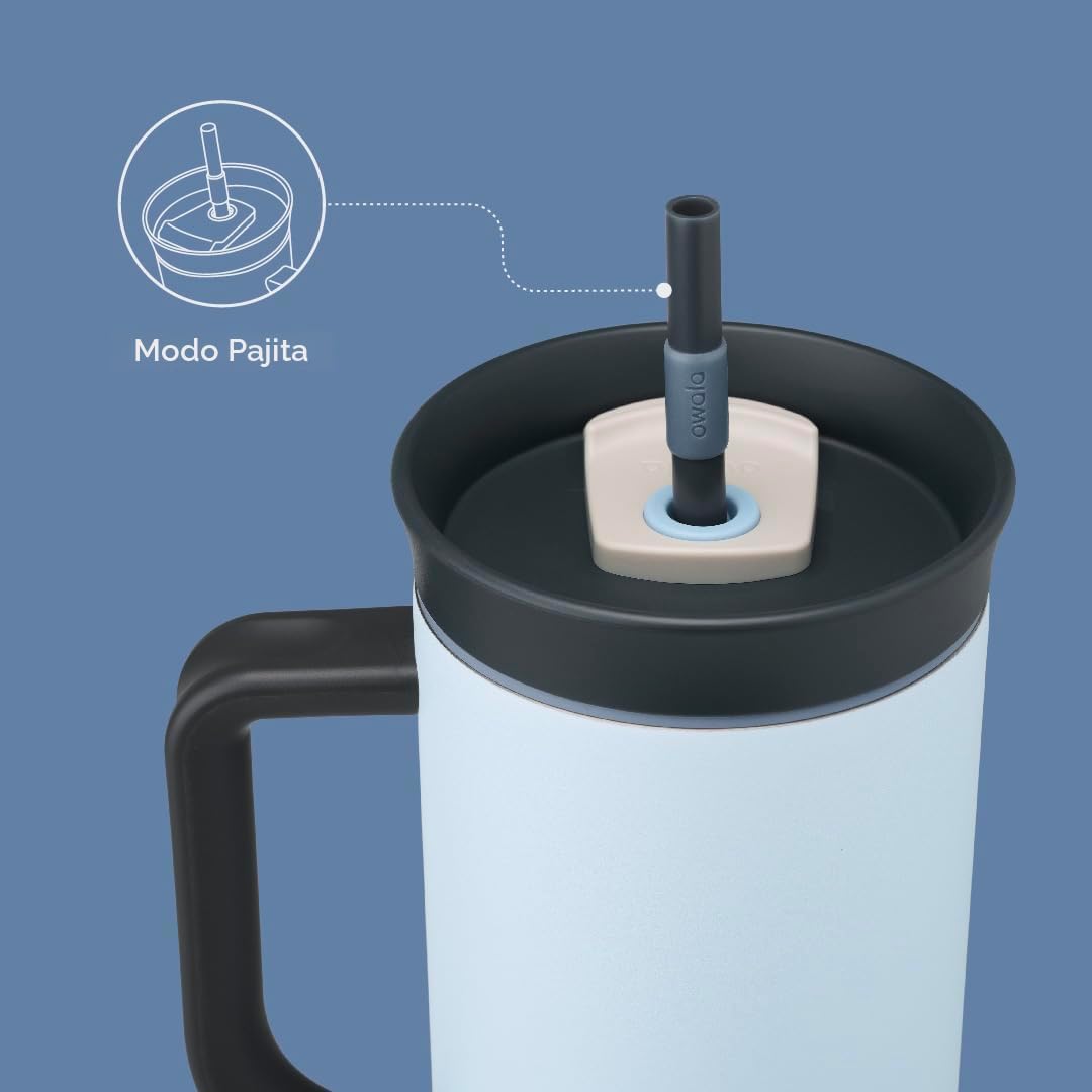 Owala - Vaso de viaje aislado de acero inoxidable de triple capa co...