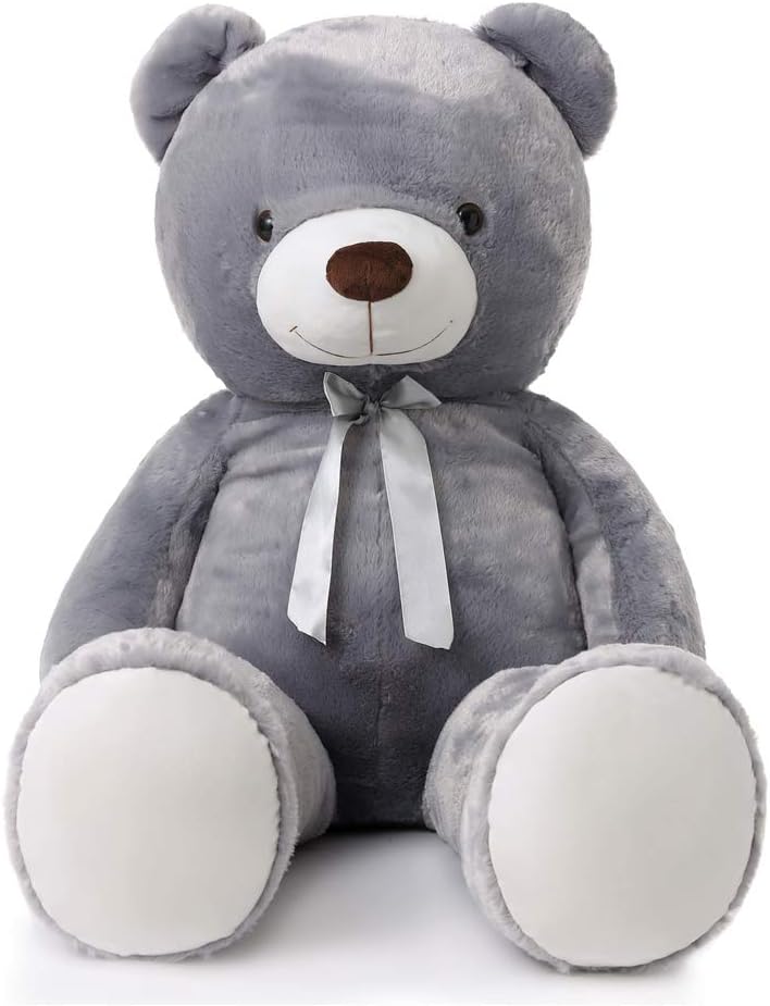 MaoGoLan Oso de peluche color gris gigante de 47 pulgadas y 4 pies,...