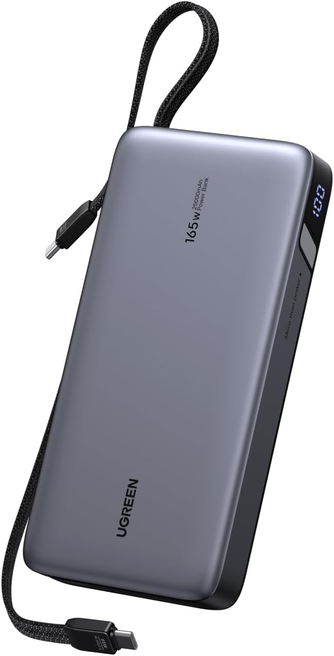 UGREEN Nexode 25000mAh 165W - Banco de energía USB-C incorporado pa...