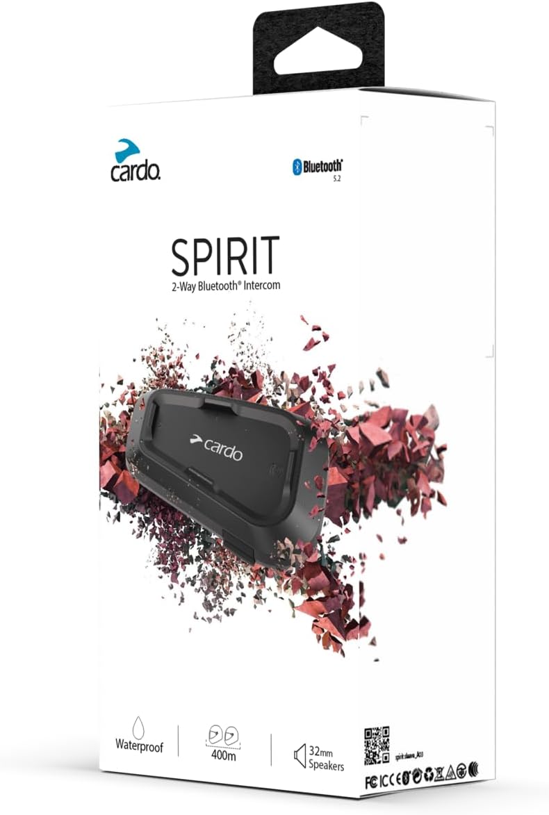 Cardo Systems Spirit - Auriculares de comunicación Bluetooth para m...