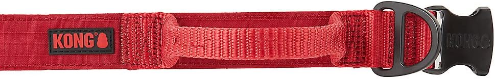 KONG Collar para perro ultra duradero con asa acolchada cómoda (Gra...