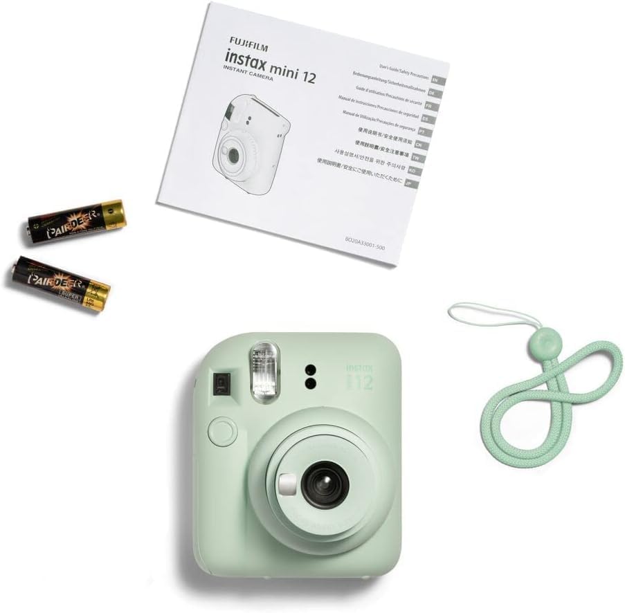 Fujifilm Cámara Instax Mini 12 de película instantánea (verde menta...