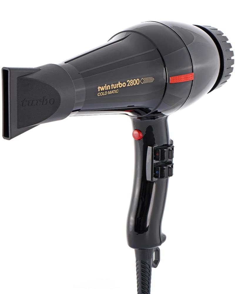 Turbo Power Twinturbo 2800 Coldmatic - Secador de pelo, color negro...