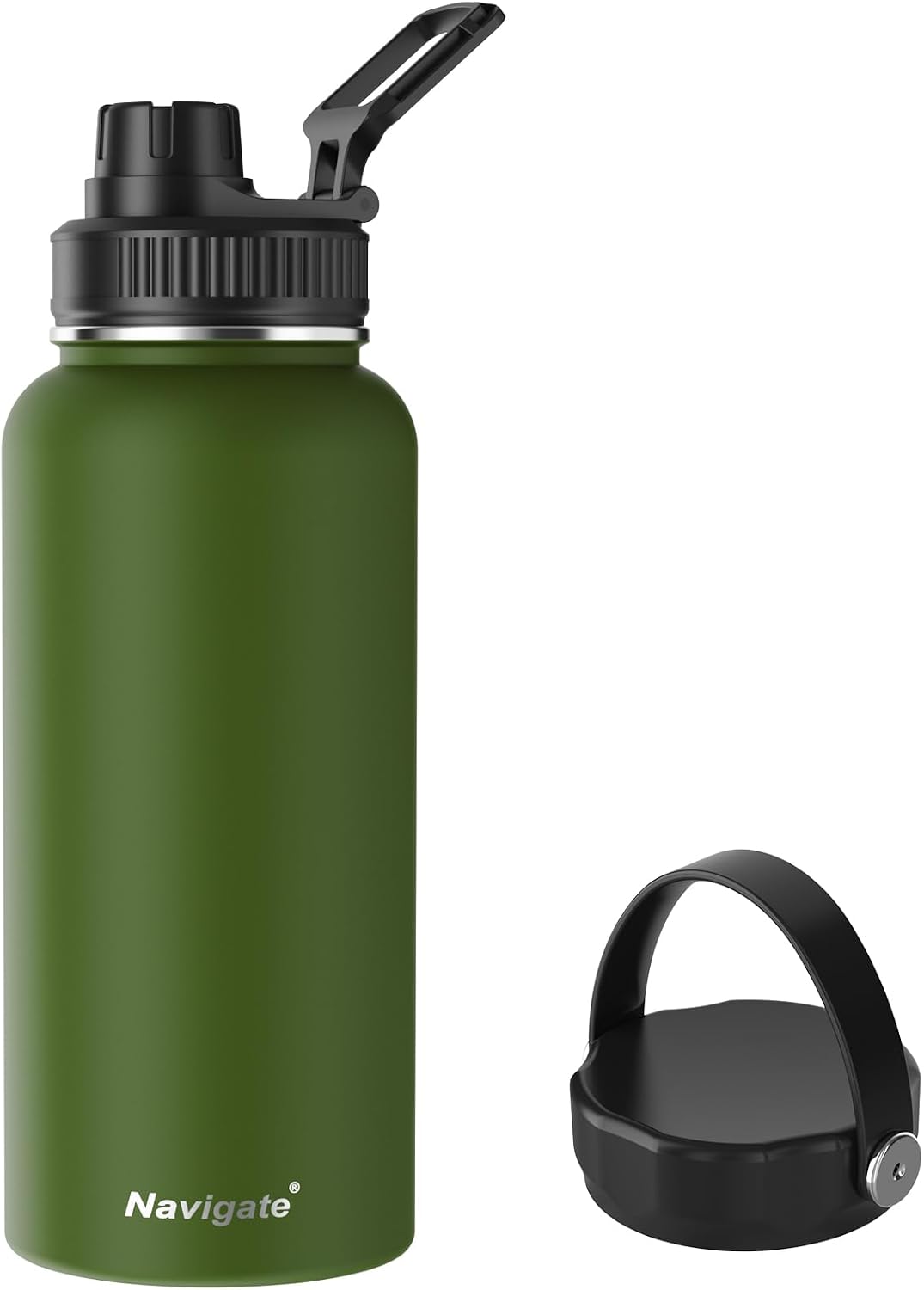 Navigate Botella de agua aislada de acero inoxidable de 64 onzas, d...