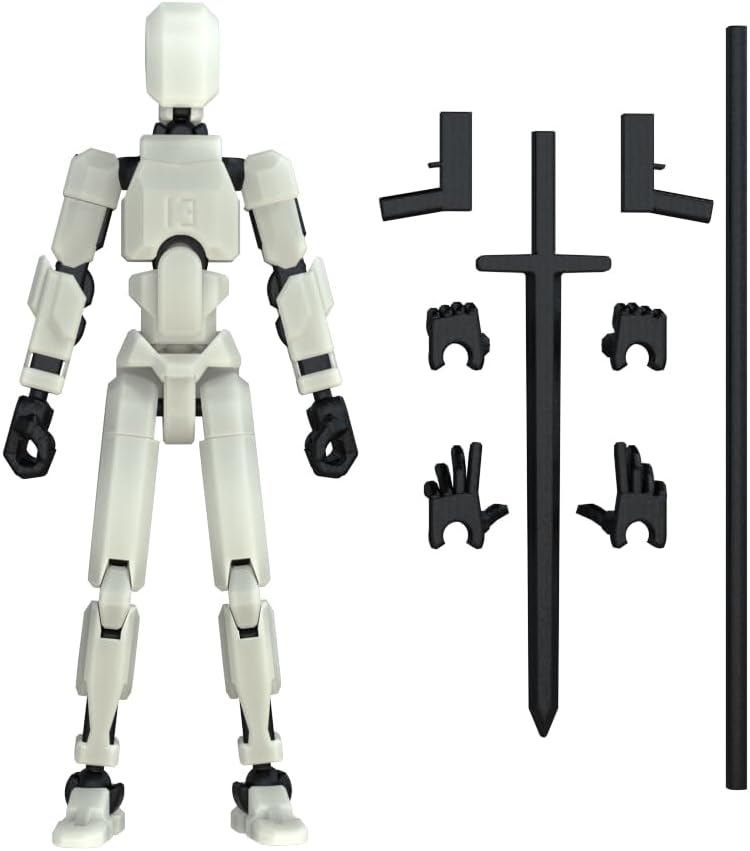 MerryXD T13 Figura de acción 3D, muñeco de ensamblaje completado No...