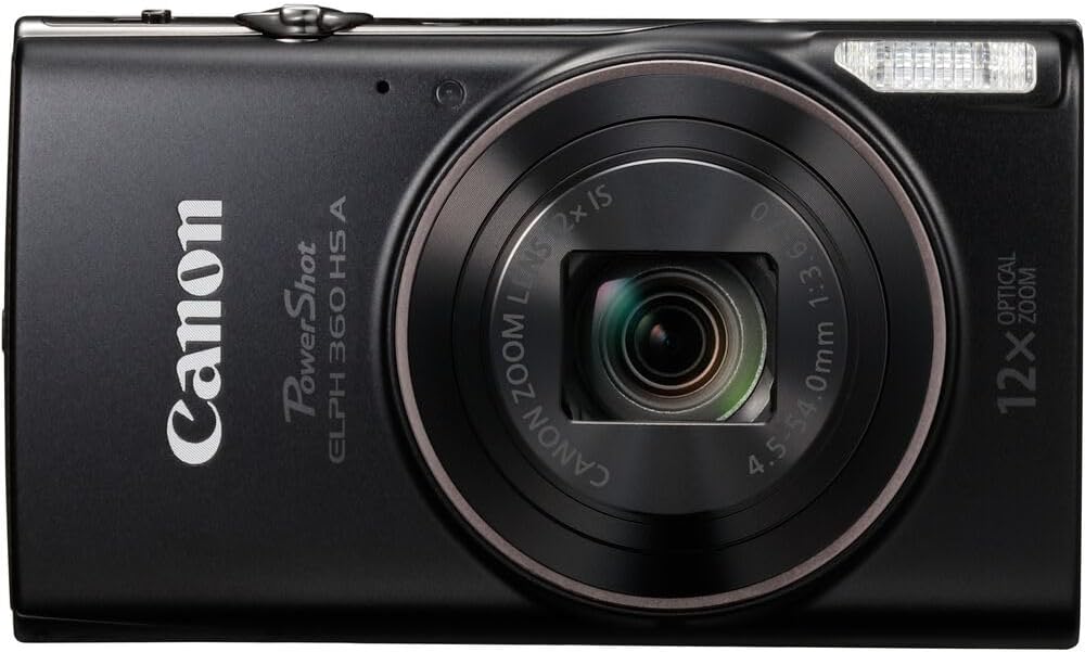 Paquete Canon PowerShot ELPH 360 HS A 20.2MP Cámara digital (negro)...