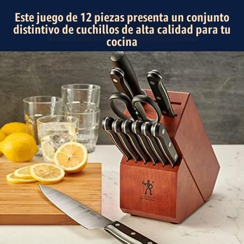Henckels Solution - Juego de cuchillos de 12 piezas, afilado para |...