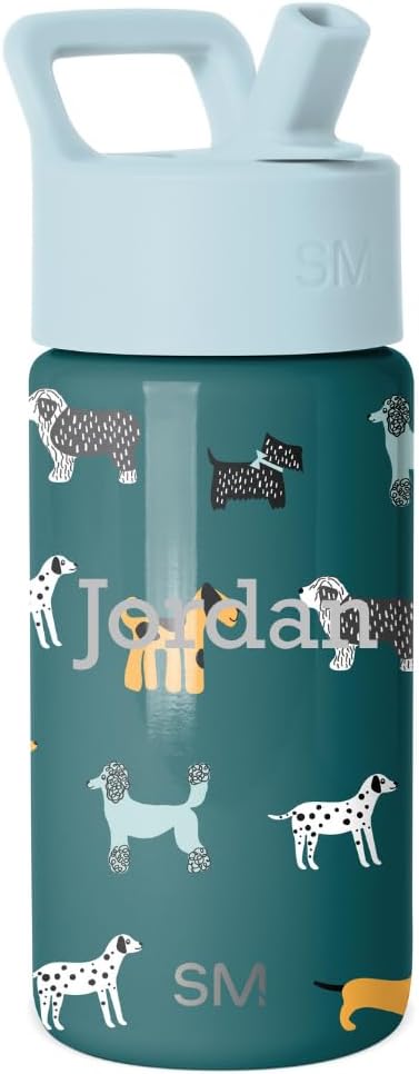 Simple Modern Botella de agua personalizada para niños | 14oz | Per...