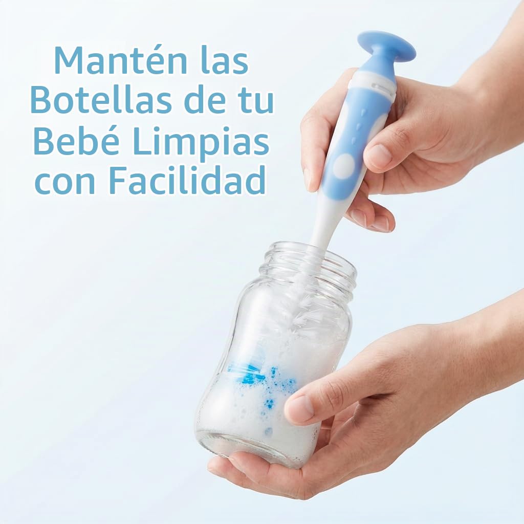 Ariseno Juego de cepillos para biberones 5 en 1, incluye cepillo de...