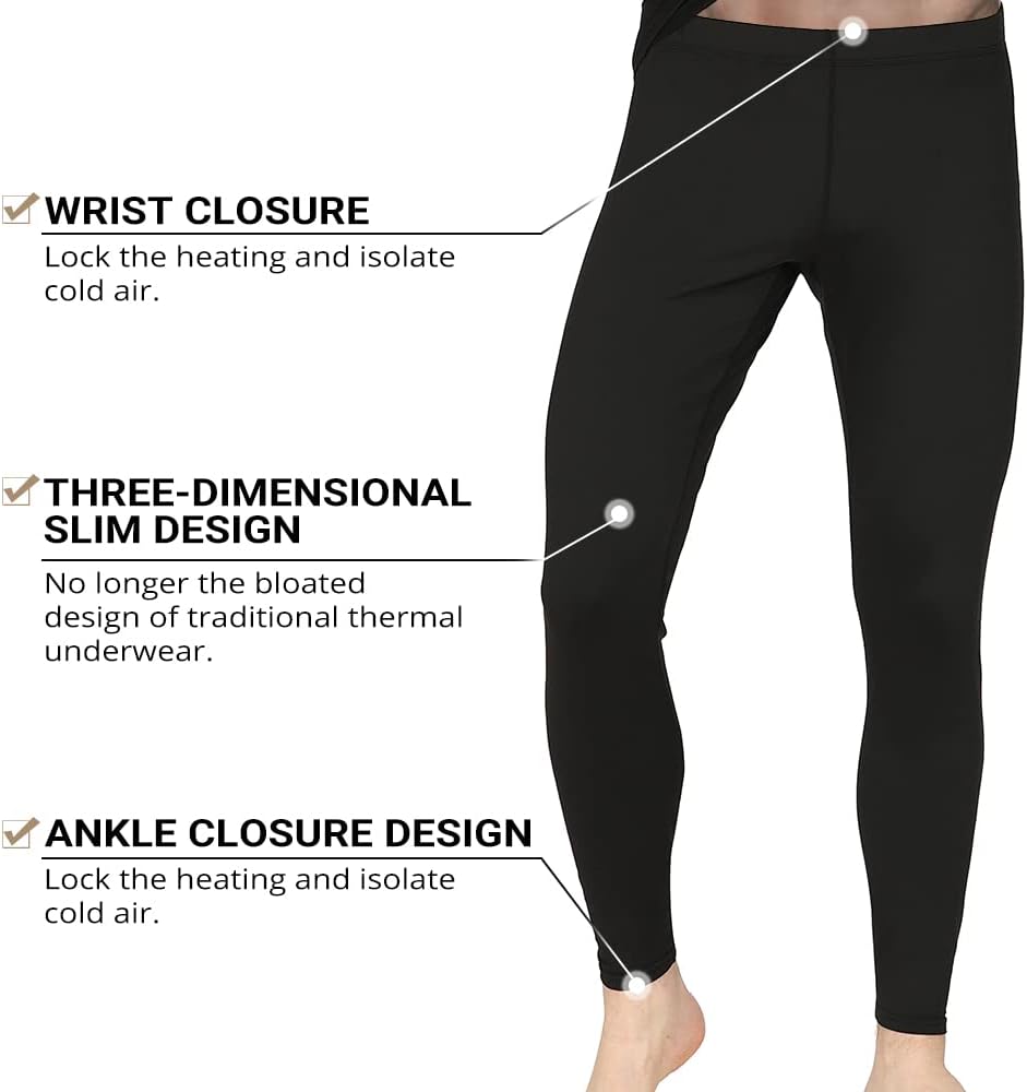 HEROBIKER - Conjunto de ropa interior térmica para hombre, pantalon...