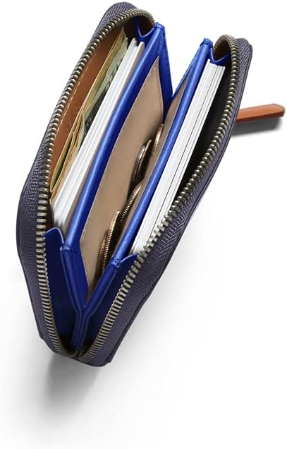 Bellroy Folio Mini, Monedero de Cuero - CharcoalCobalt | Cartera co...