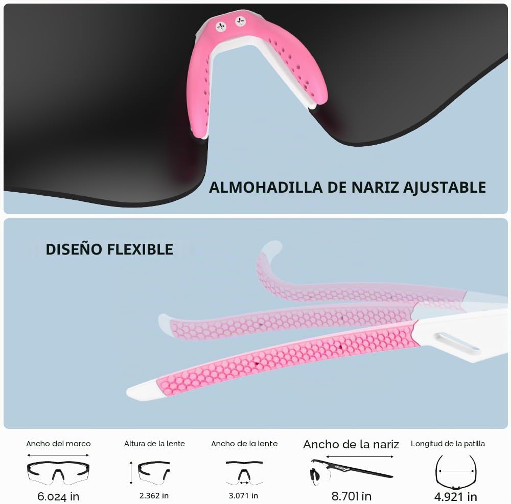 AJBAY Lentes de sol deportivos polarizados para hombres y mujeres,...