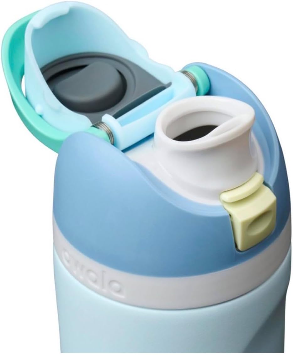 Owala Botella de agua aislada FreeSip Bluebird de 24 onzas líquidas...