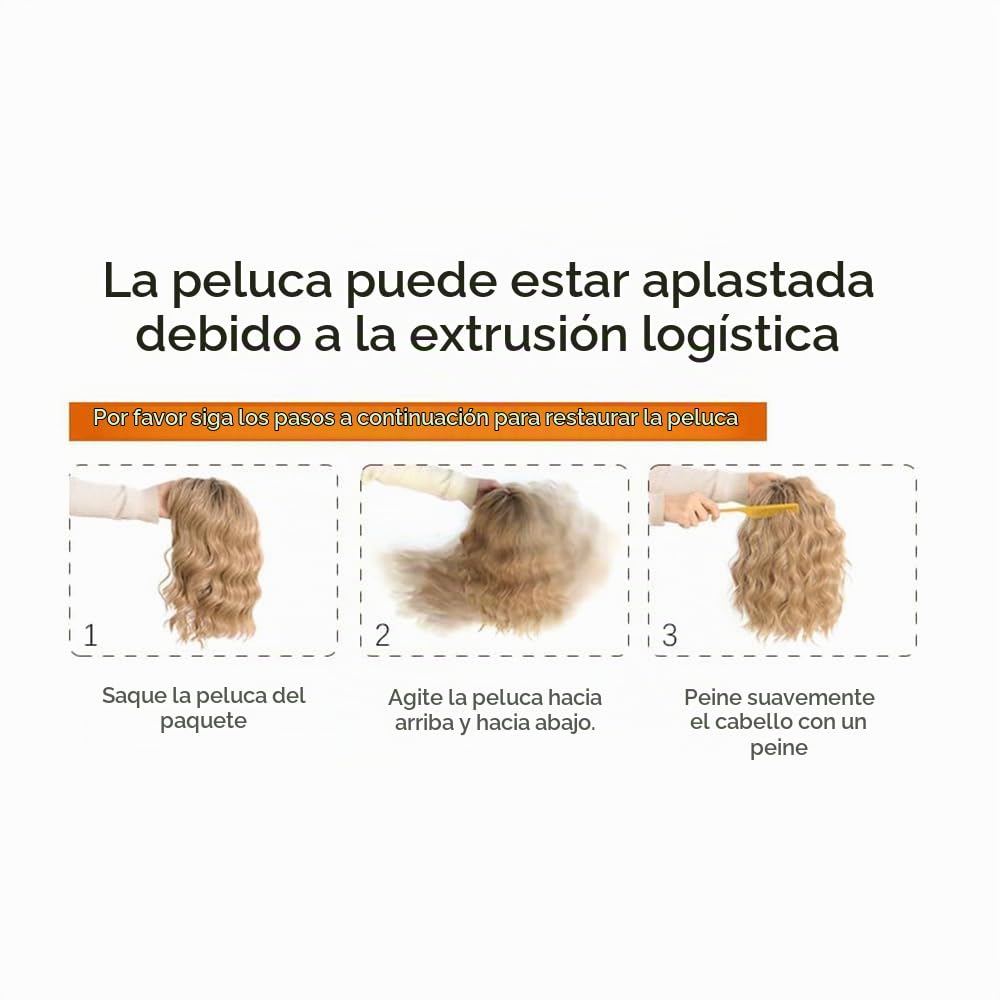 Baruisi Peluca para hombre, color gris, larga, recta, sintética, re...