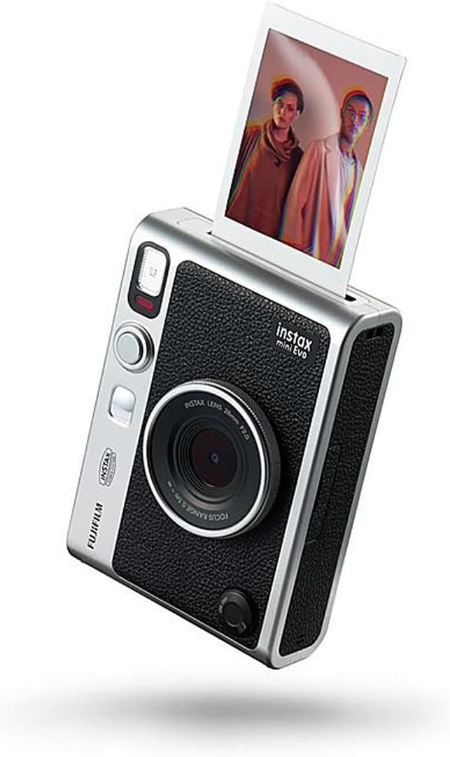 Fujifilm Instax Mini Evo - Cámara de película instantánea, color ne...