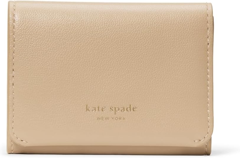 Kate Spade New York Tarjetero de cuero esmaltado Halo Cartera triple