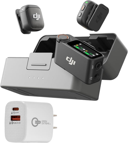 DJI Mic 3 (2 TX + 1 RX + estuche de carga), micrófono inalámbrico p...