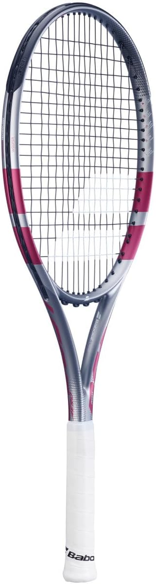 Babolat Boost Aero - Raqueta de tenis de cuerda, gris\/rosa frambuesa
