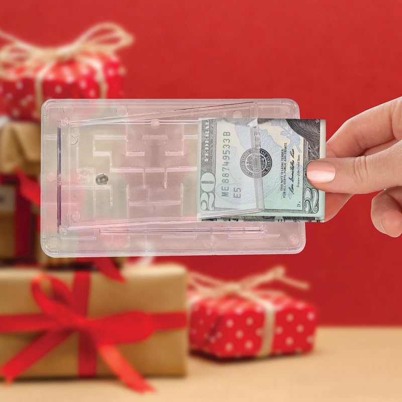 Caja de rompecabezas de dinero, soporte de regalo de laberinto, rel...