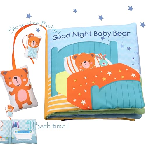 Fish Baby Crinkle Libros con osito de peluche, juguetes para bebés...
