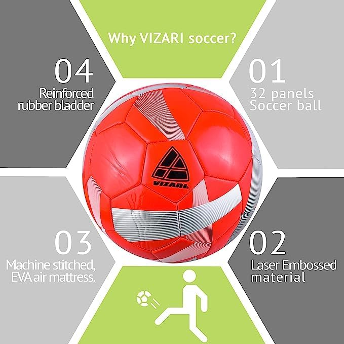 Balón de fútbol Vizari con flores