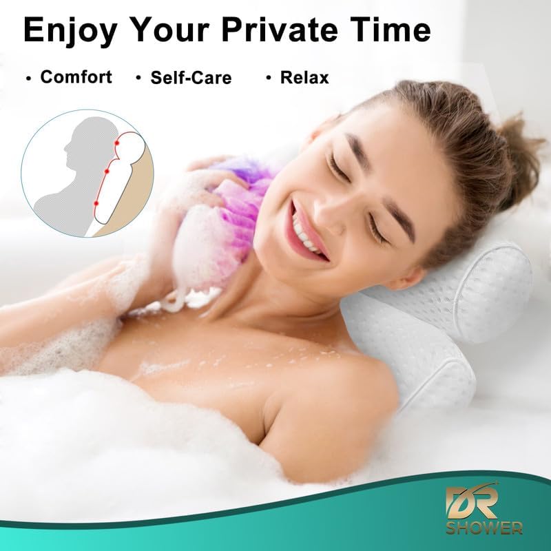 Almohada de baño para tina, soporte para cuello, cabeza y espalda c...